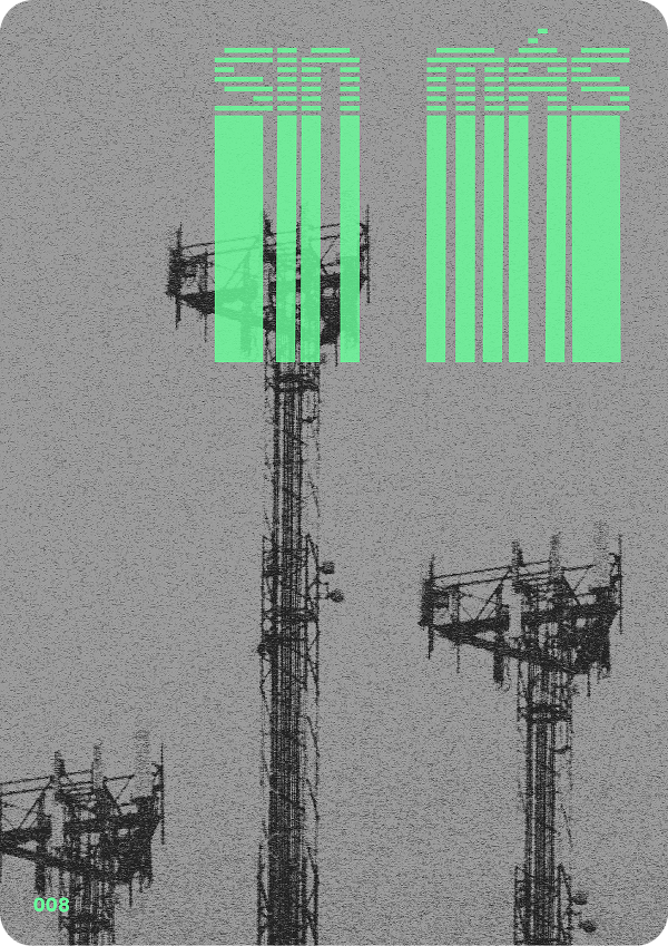 Poster tipográfico 008: Sin más, sobre antenas